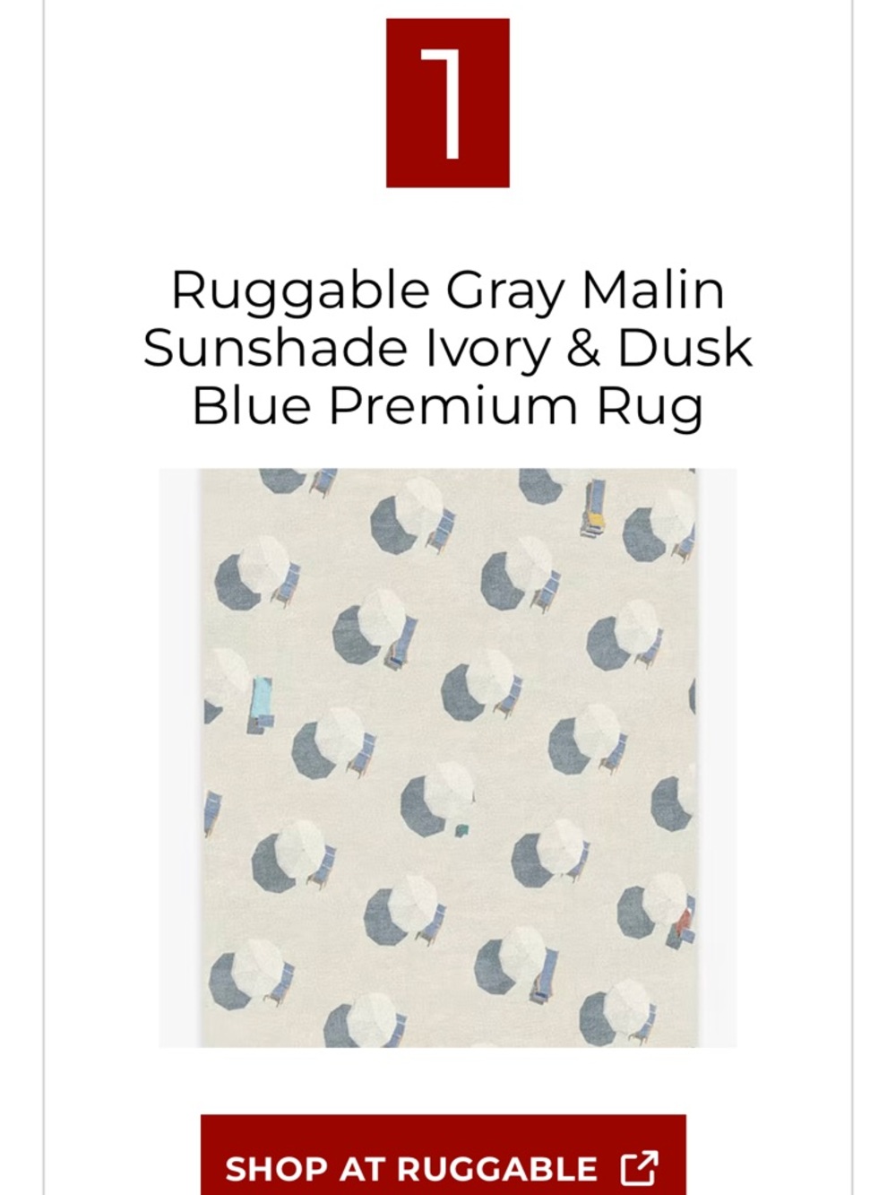 Gray Malin White and Gray 9x12 Rugable area carpet!